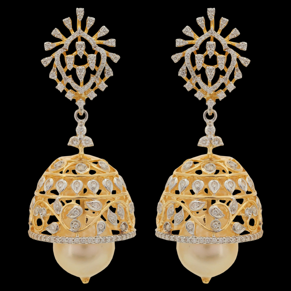 Pearls Diamond Earrings