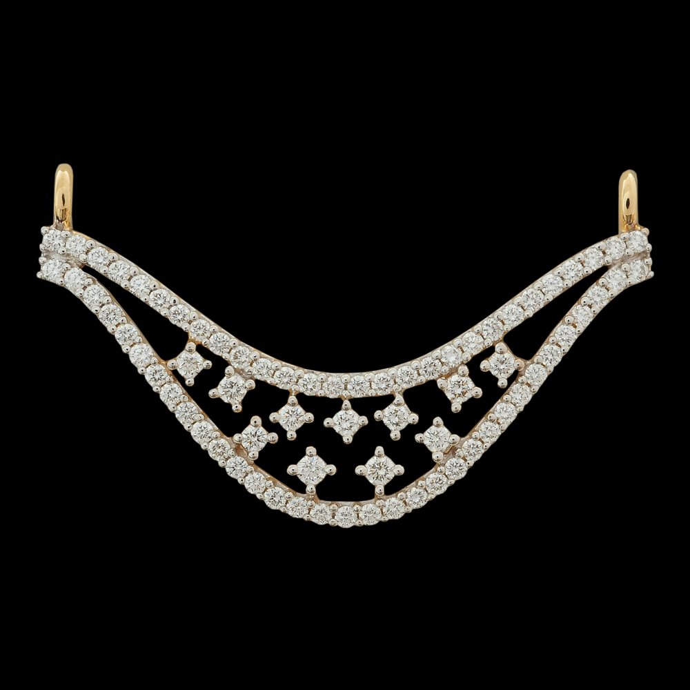 Heavily Designed Gold and Diamond Pendant