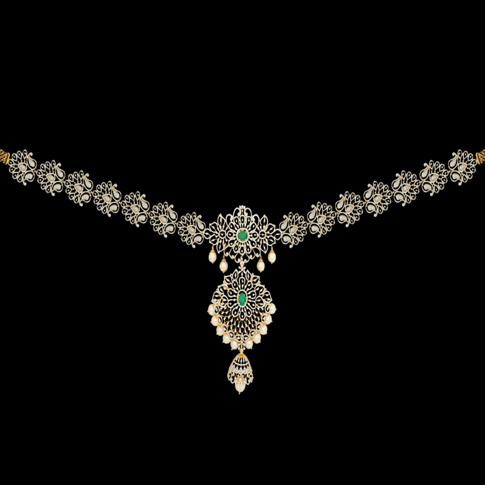 4-in-1 Natural Emerald/Ruby and Diamond Necklace