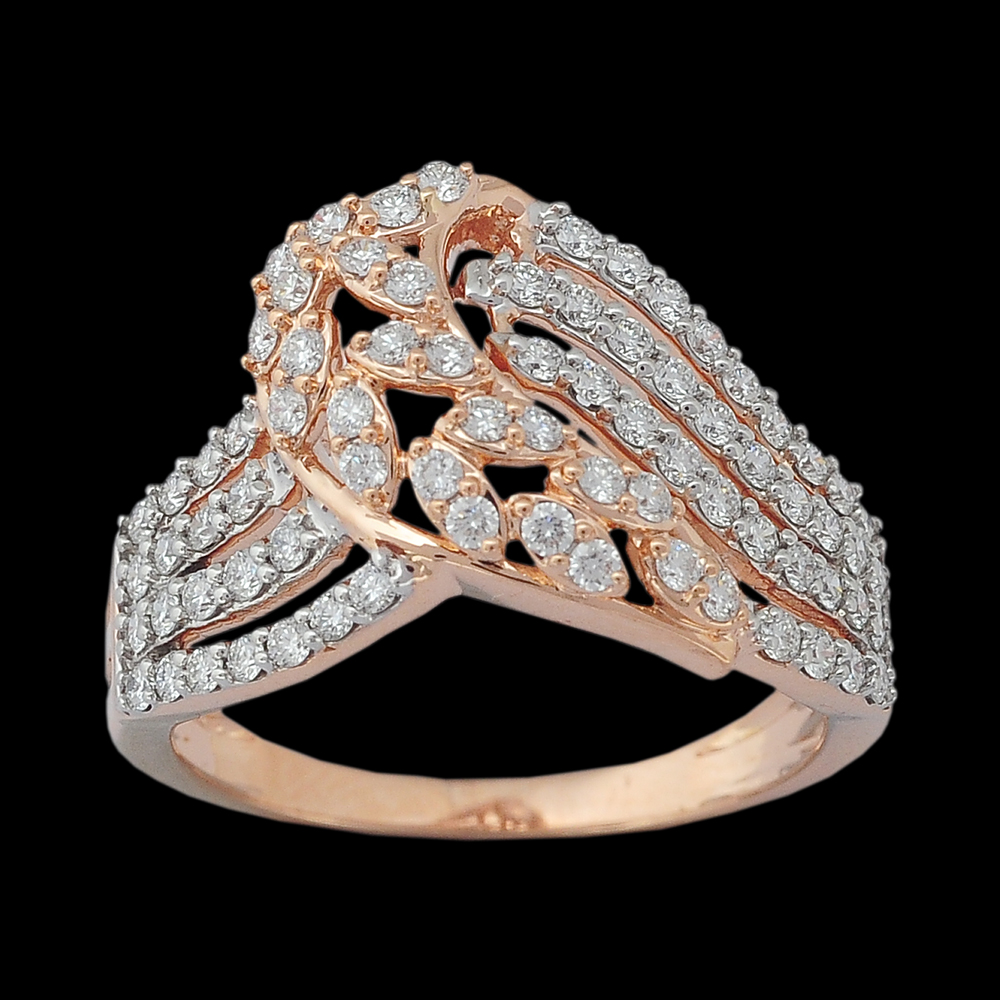 Gold and Diamond Kiritam Ring