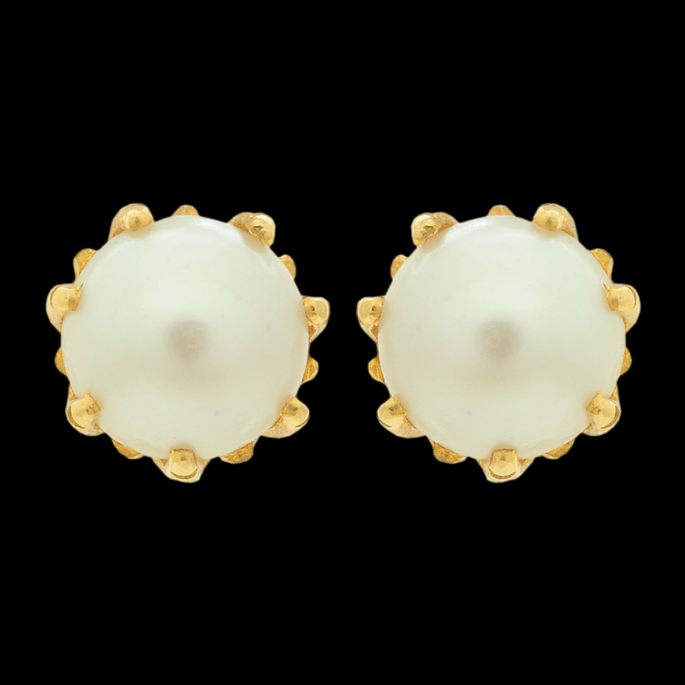 Gold and Pearl Daily Wear Earrings