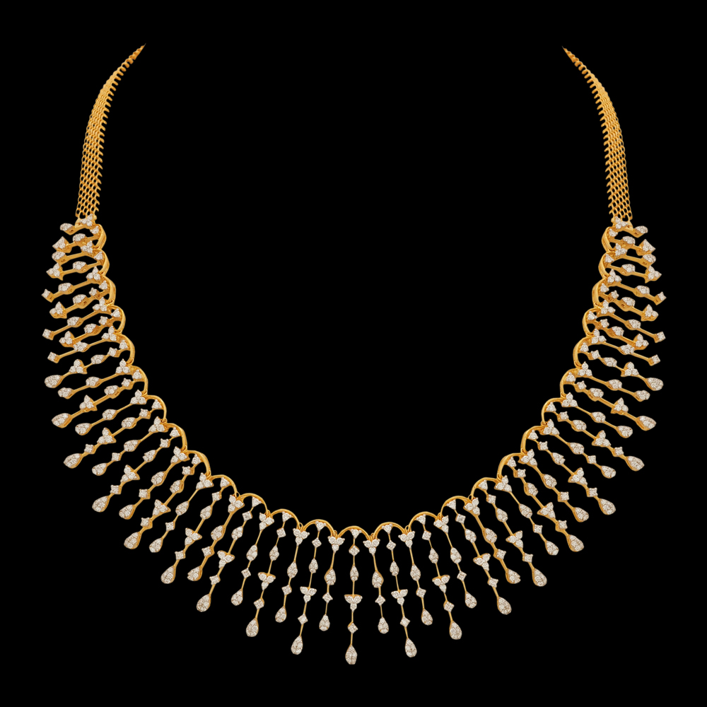 Mullamottu Gold and Diamond Necklace