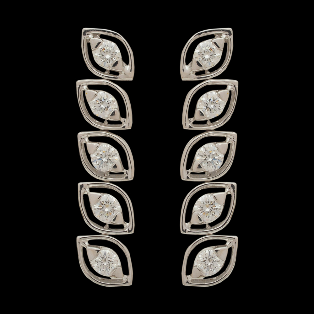 Gold & Diamond Necklace & Earrings (Butalu) Set