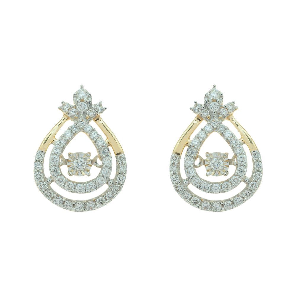 Teardrop Diamond Stud Earrings