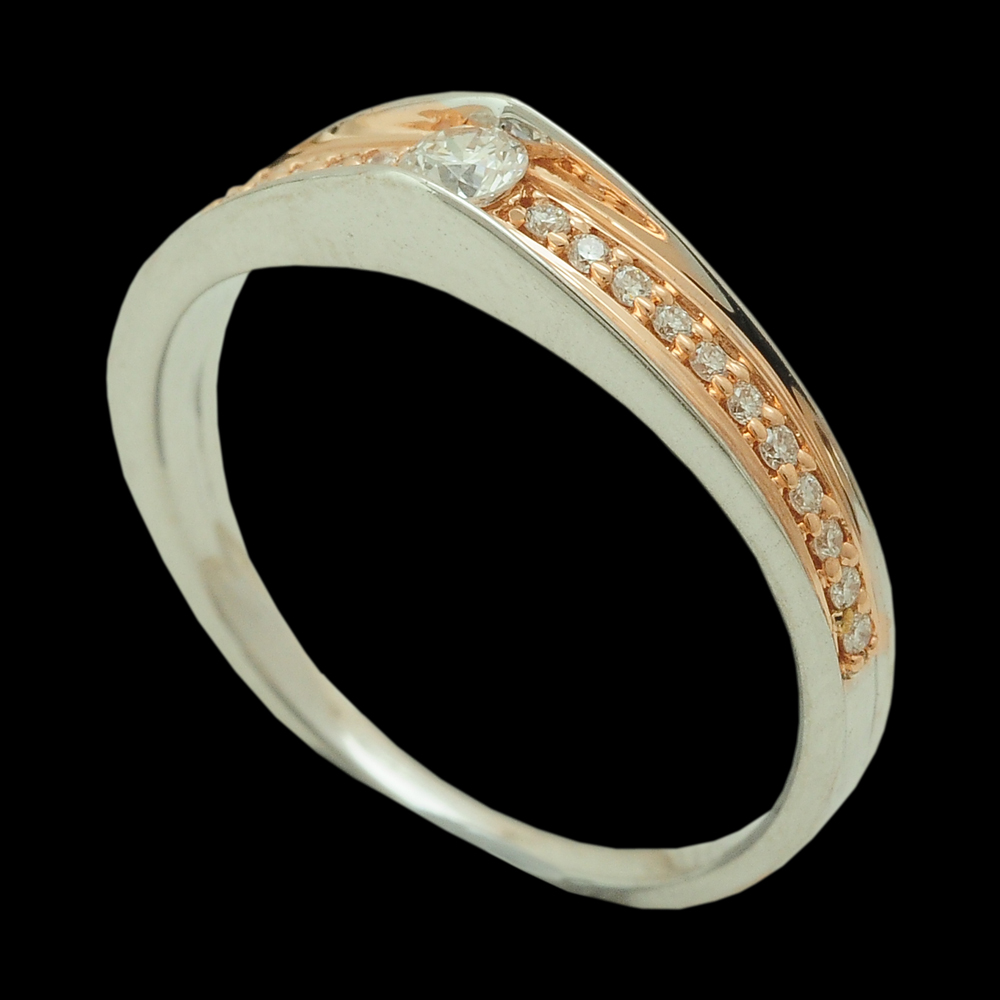 Gold and Diamond Floral Ring (South Indian)