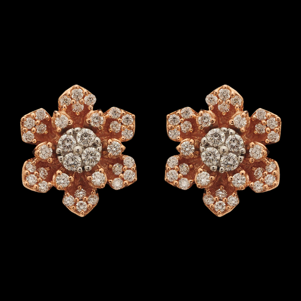 Stunning Floret Diamond Earrings And Pendant Set