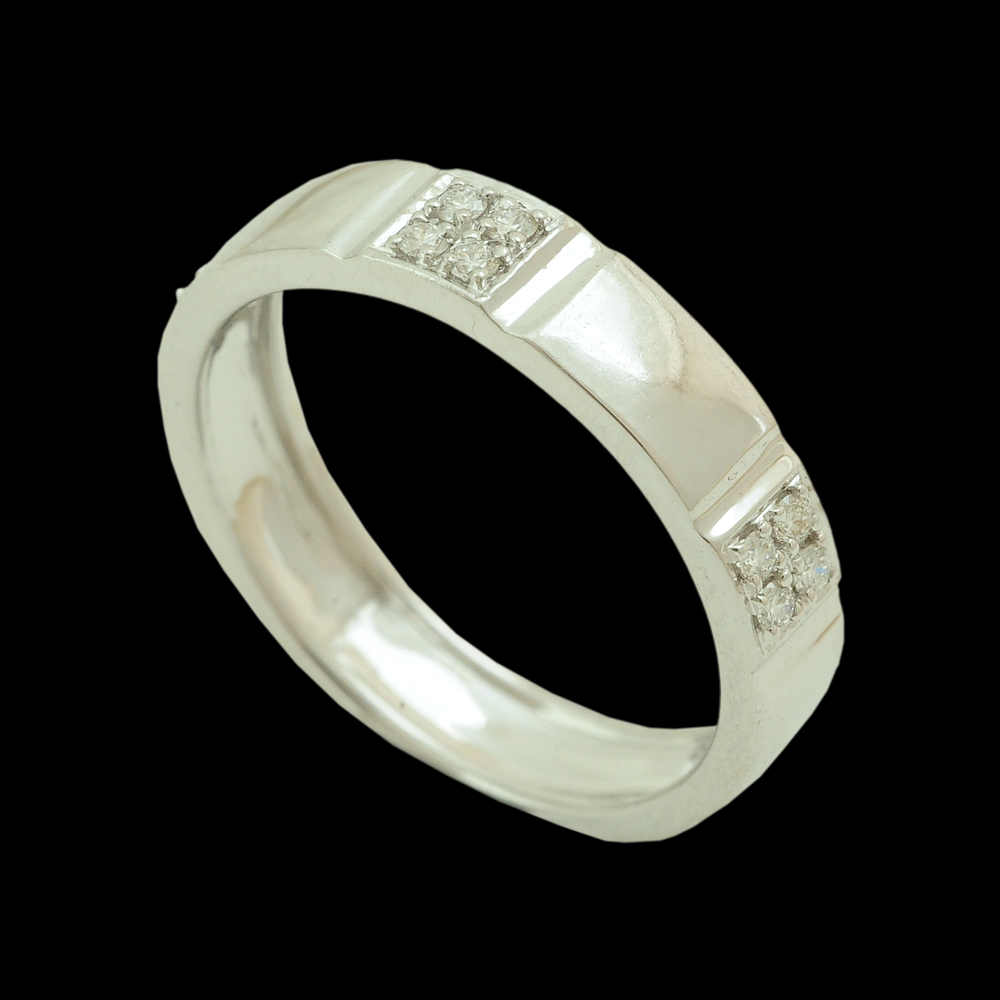Gold and Diamond Ring (Wedding Band) (South Indian Style)