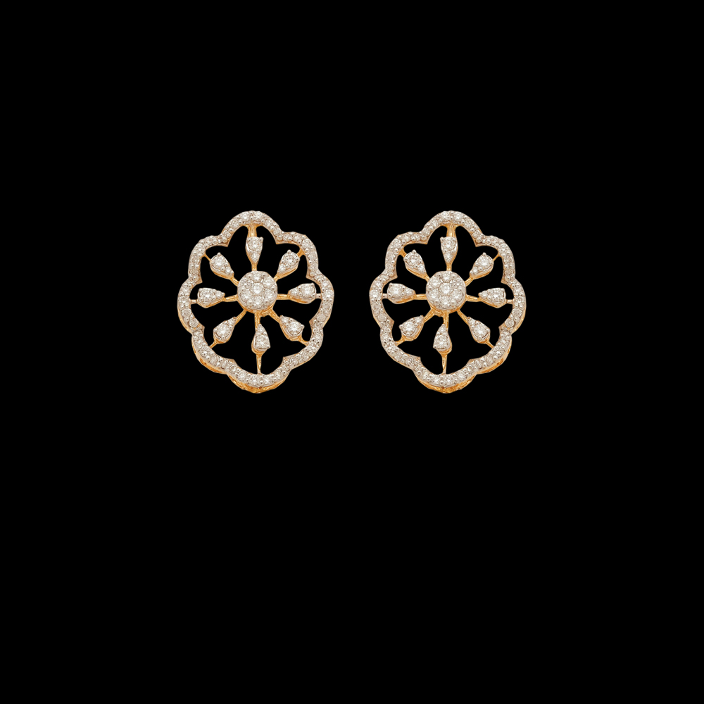 Gold and Diamond (Mini Jhumki) Earrings