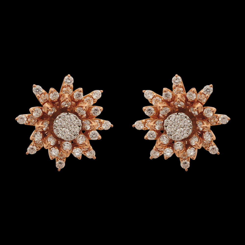 Floret Diamond Pendant And Earrings Set