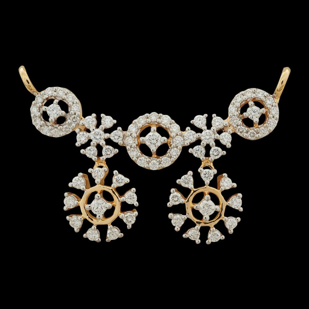 Gold and Diamond Mangalsutra Pendant