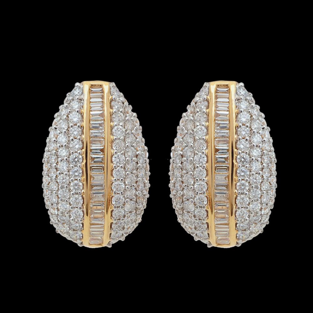 Oval-shaped Diamond Earrings