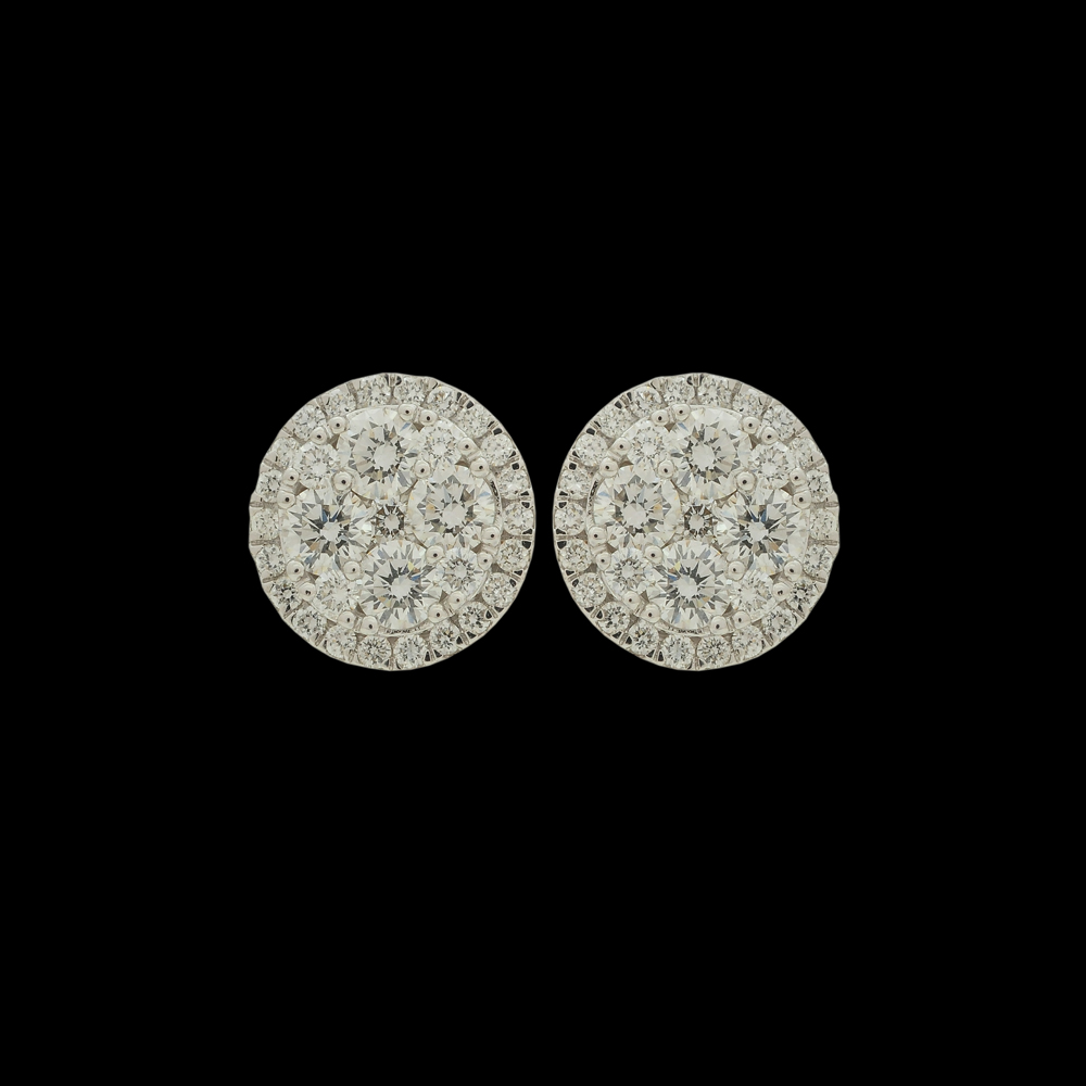 Diamond Round-shaped Studs