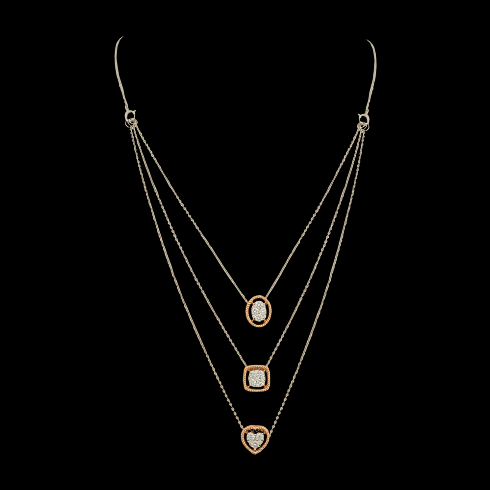 3 Layer Diamond Necklace