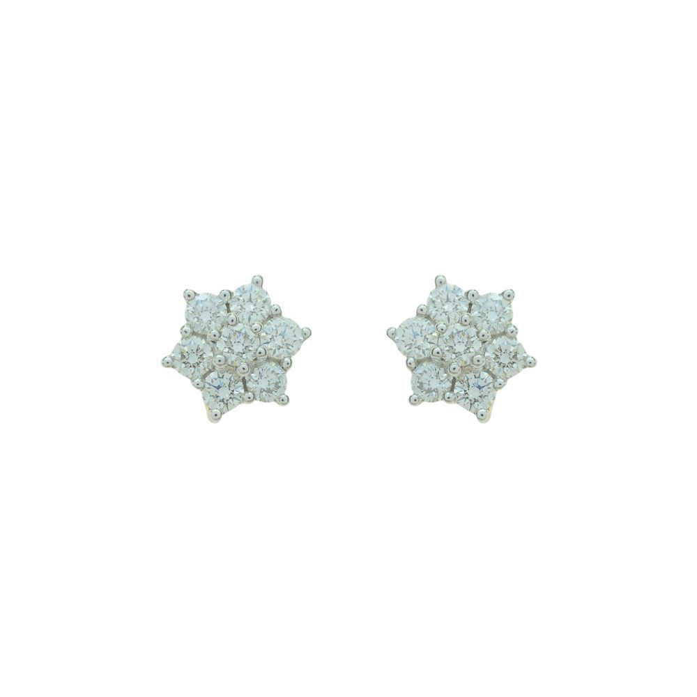 Star Floral Diamond Tops Earrings