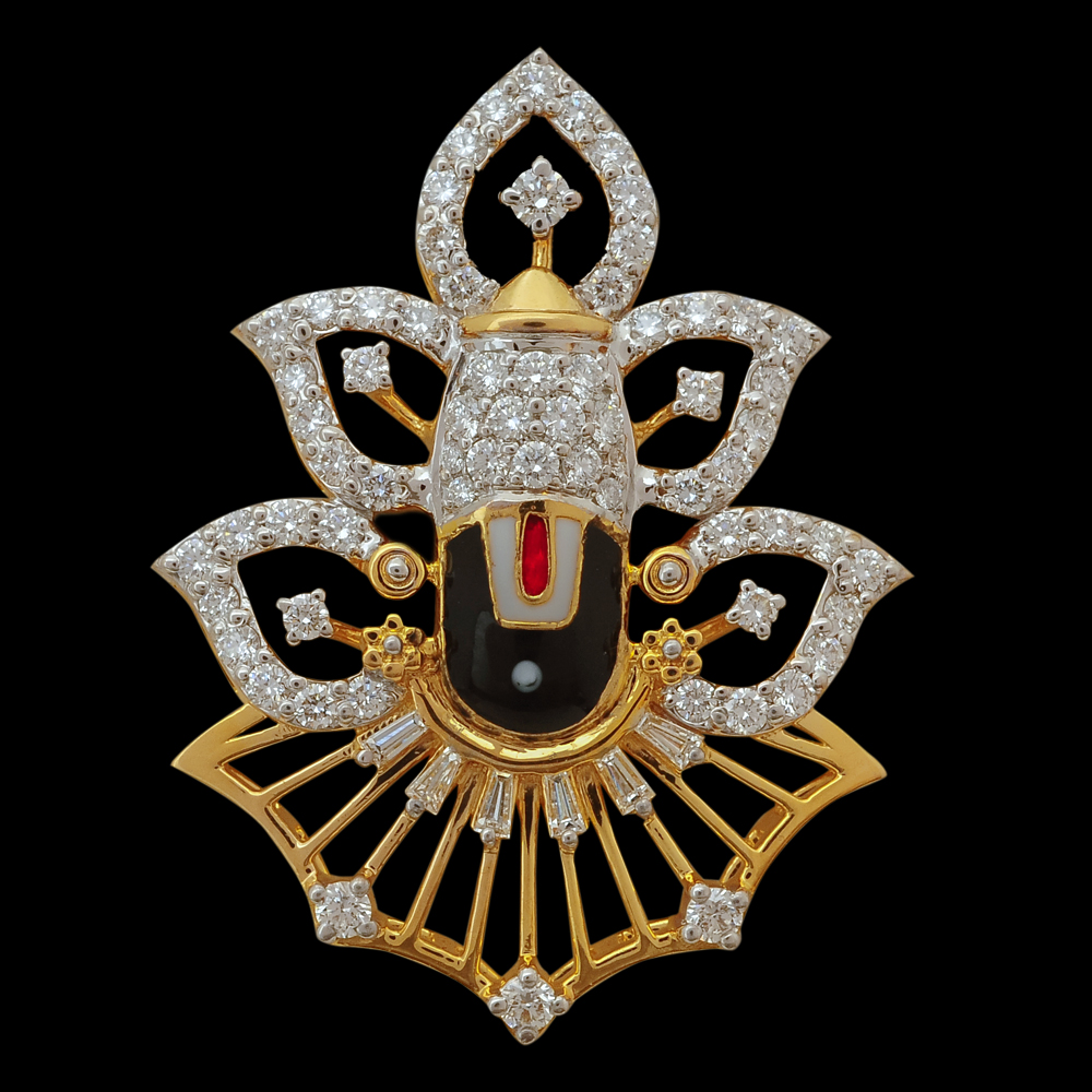 Divine Lord Balaji Diamond Pendant