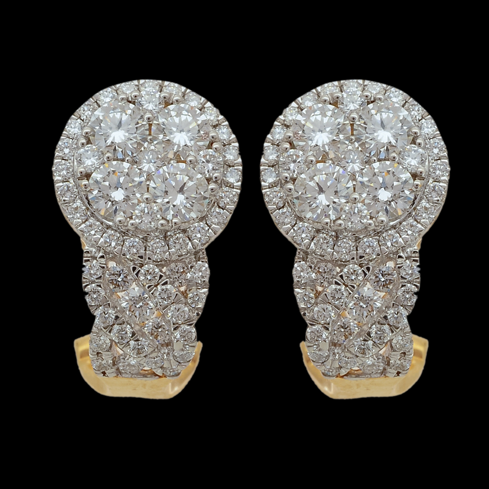 Glittering Diamond Earrings