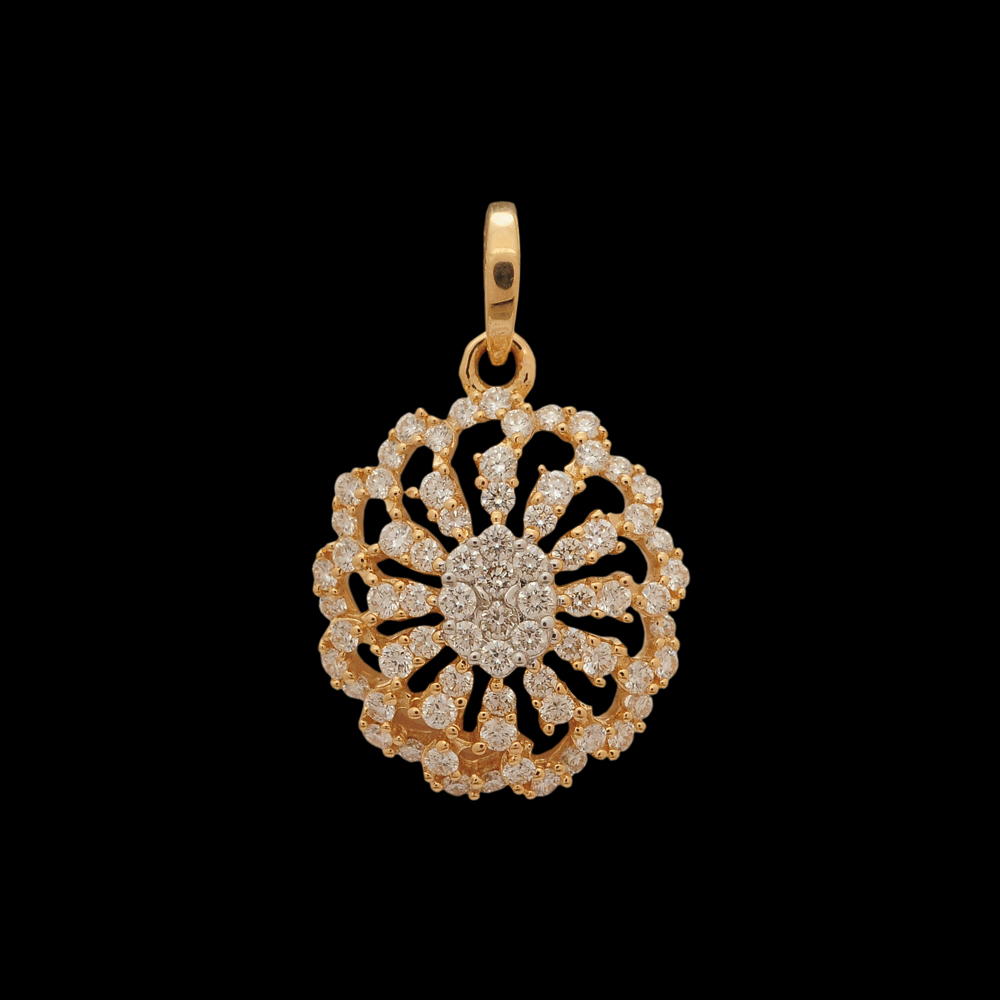 Oval-shaped Diamond Pendant And Earrings Set
