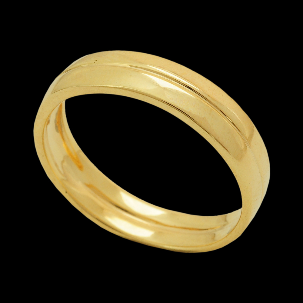22K Gold Wedding Band Ring For Women - 235-GR8240 in 1.350 Grams