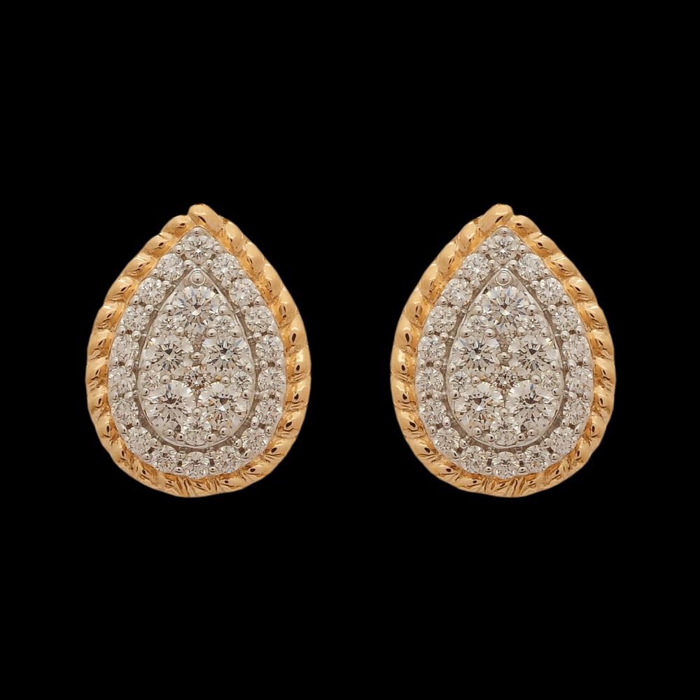 Exquisite Round Diamond Earrings And Pendant Set