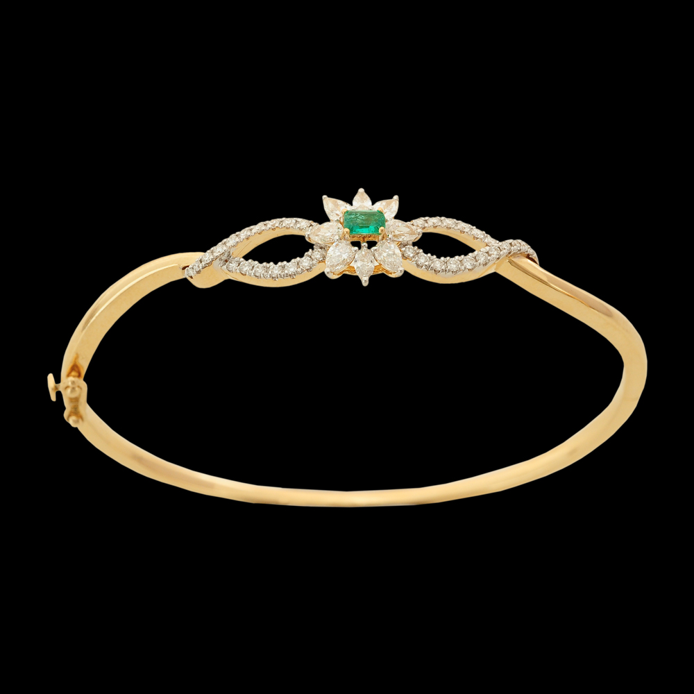 Emerald And Diamond Bracelet