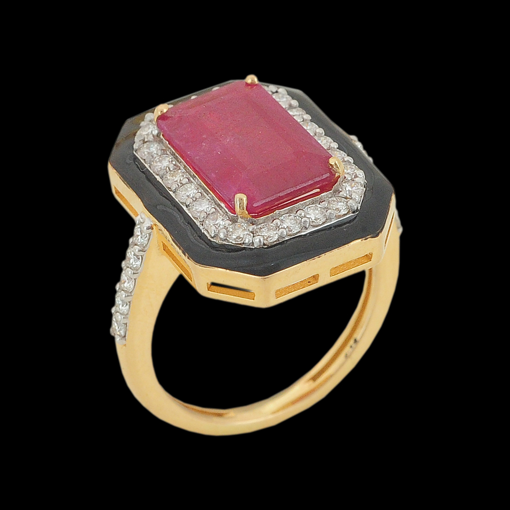 Designer Diamond and Ruby Ring