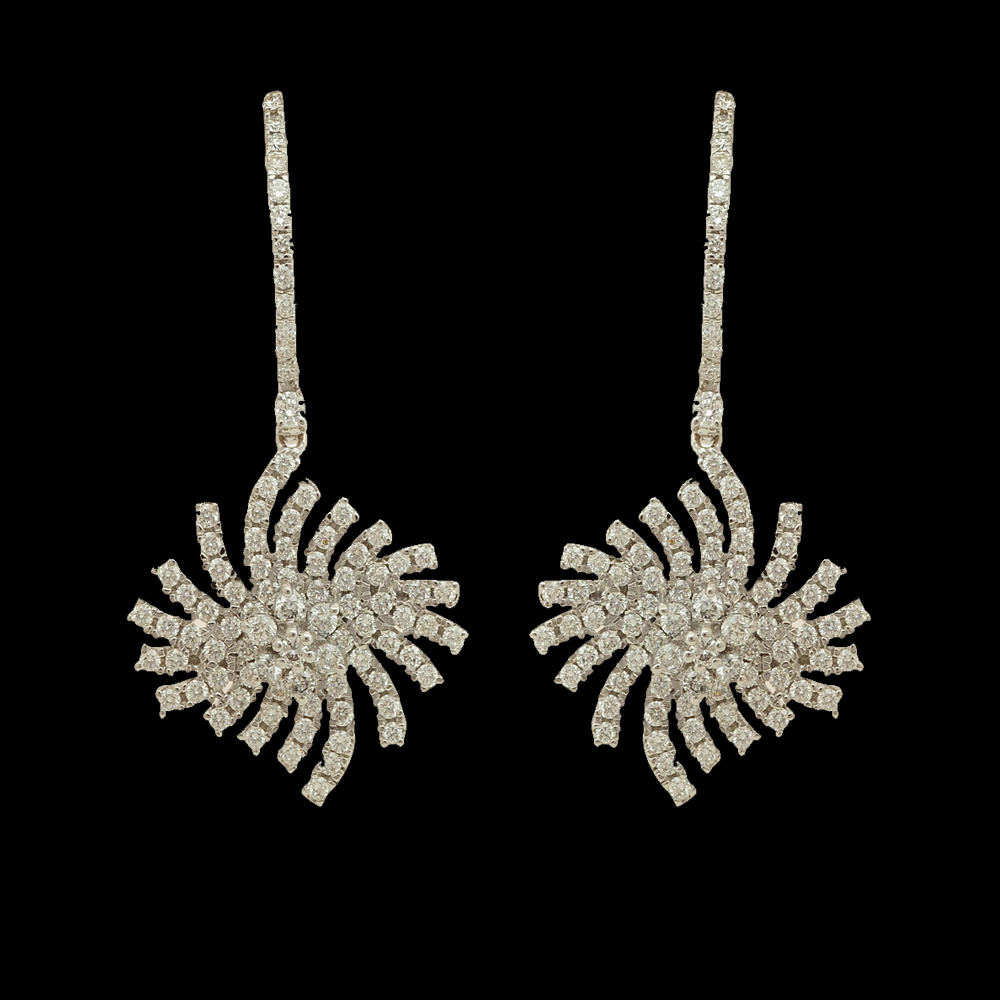 Spiral Of Diamonds Pendant And Earrings Set.