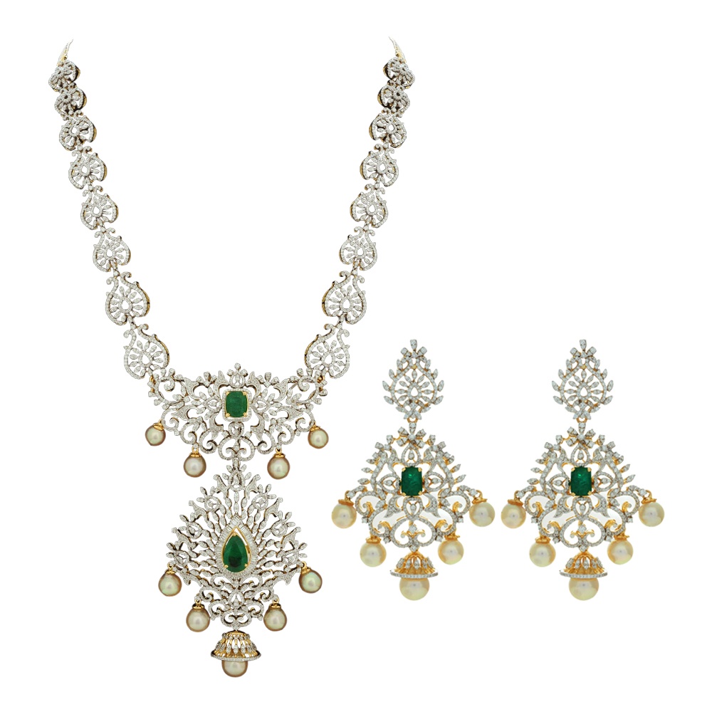 7 in 1 Multiway Diamond Necklace Earrings Set