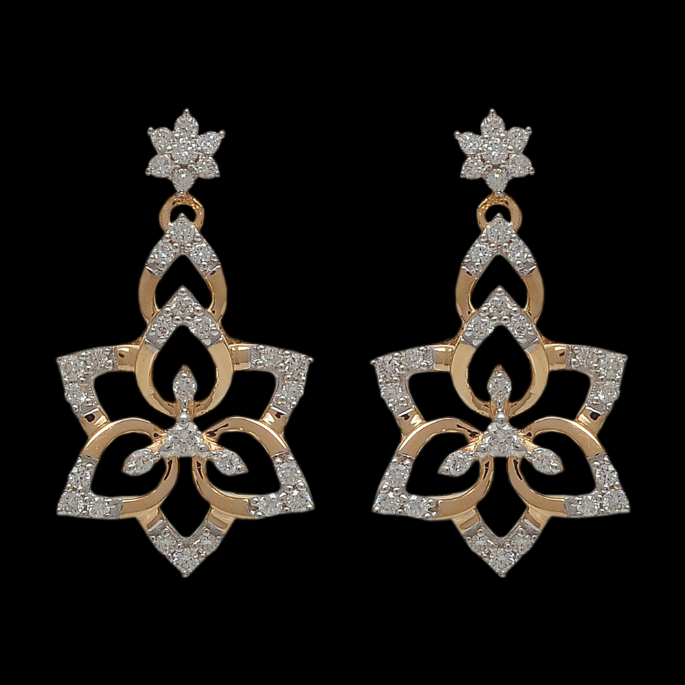 Star-Design Diamond Earrings