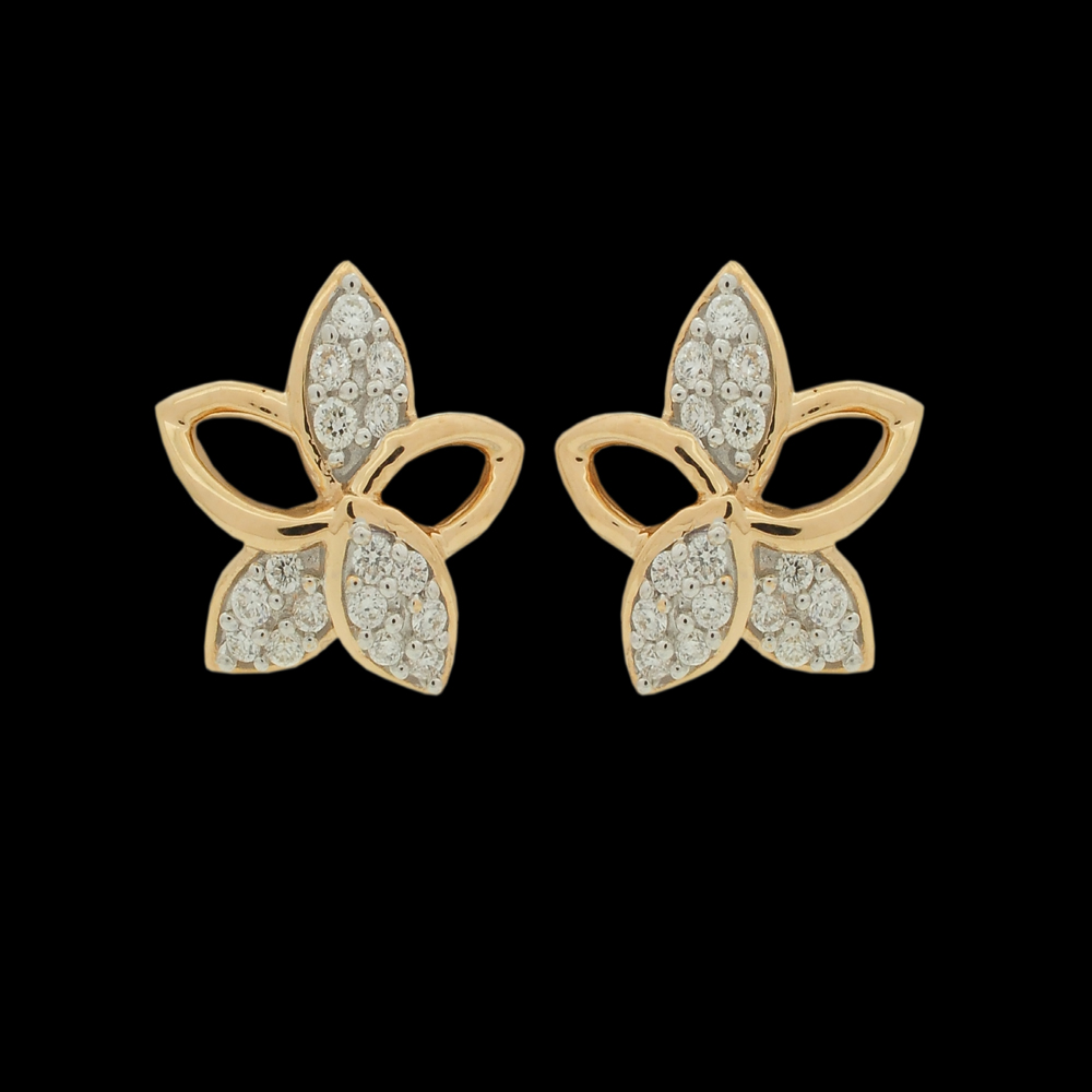 Floral Design Diamond Studs