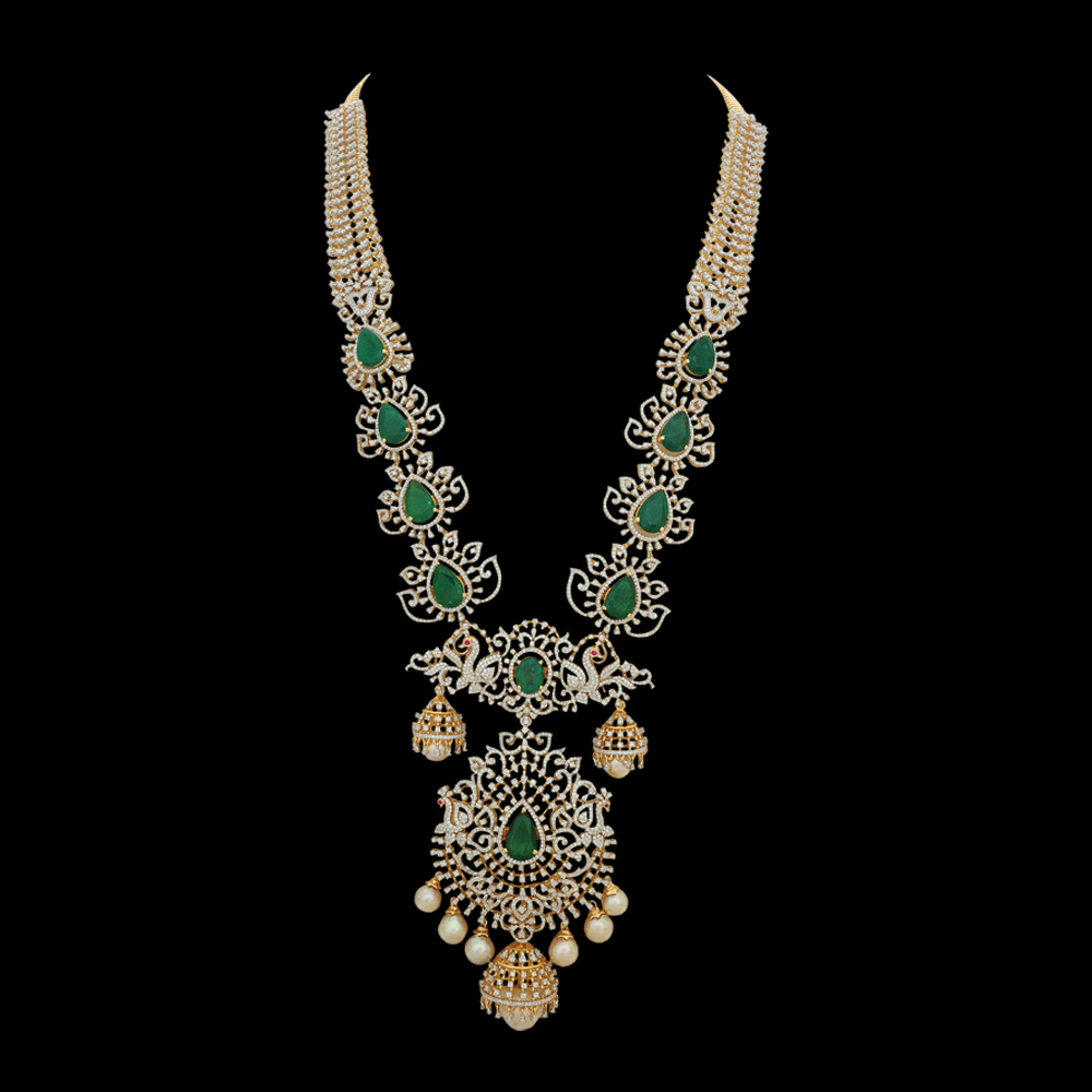 Sparkling Emerald And Ruby Necklace 17282