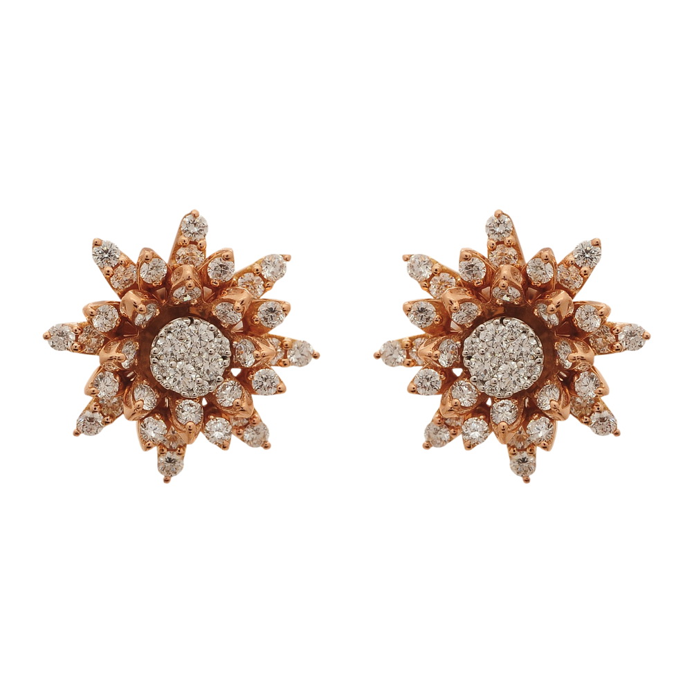 Floret Diamond Pendant And Earrings Set