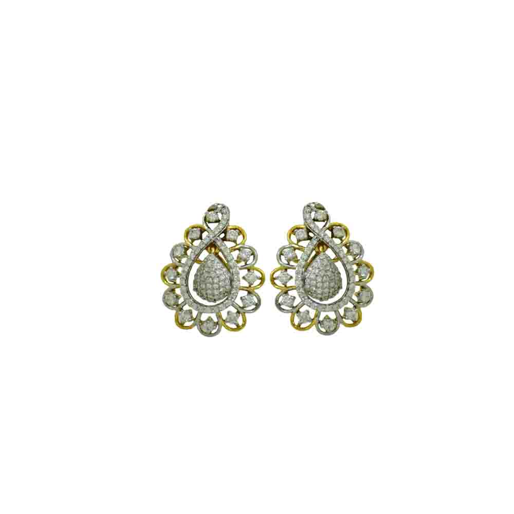 Striking Small Diamond Earrings 17177