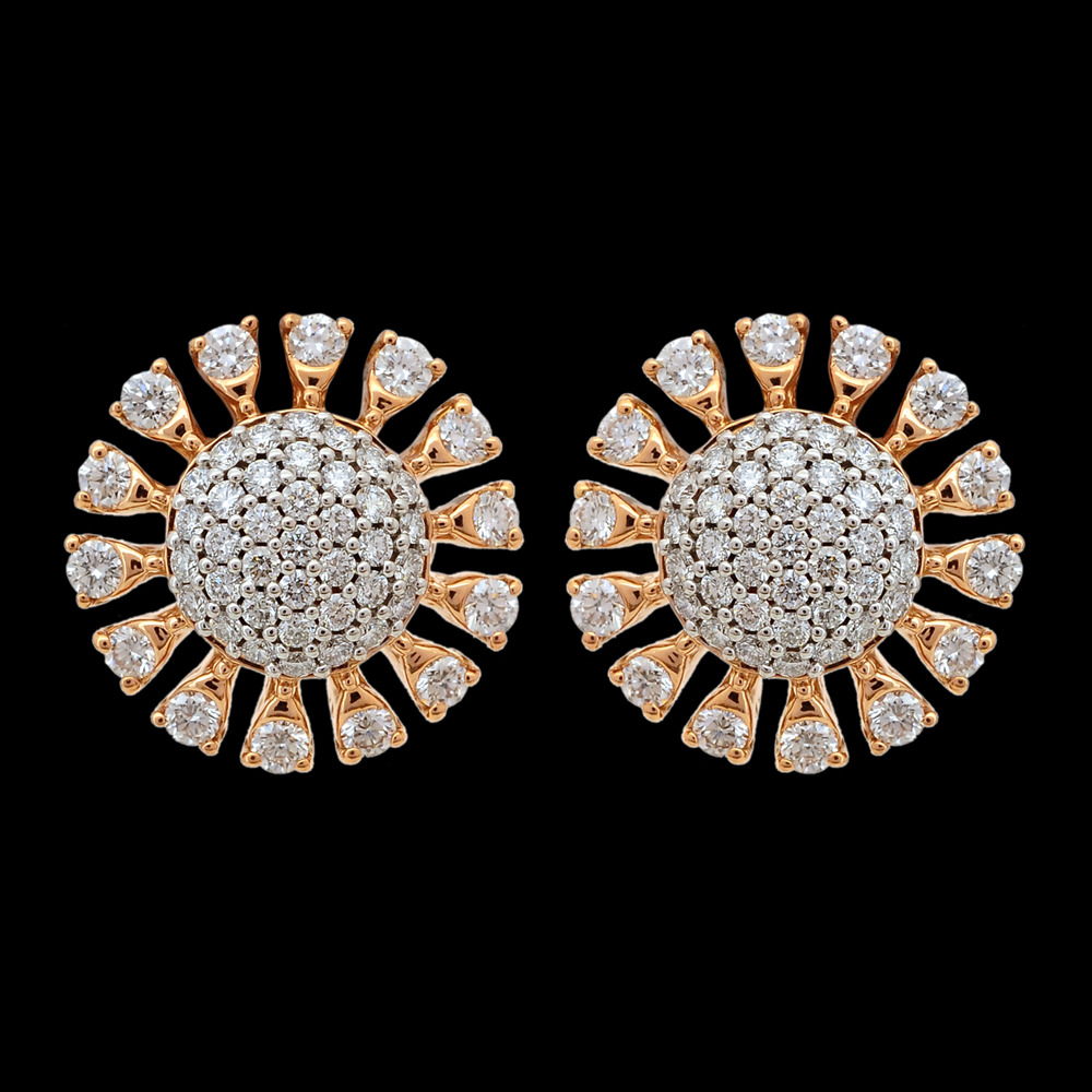 Delicate Diamond Pendant And Earrings Set