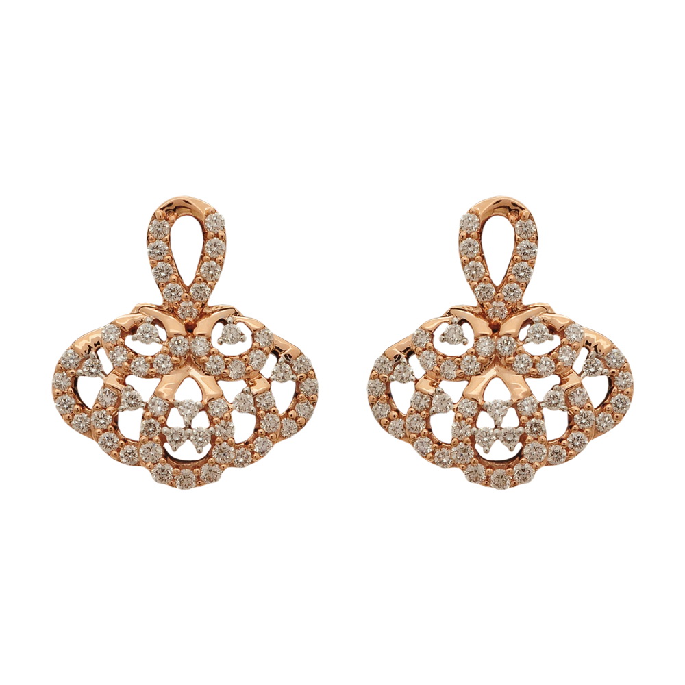 Diamond Pendant And Earrings Set
