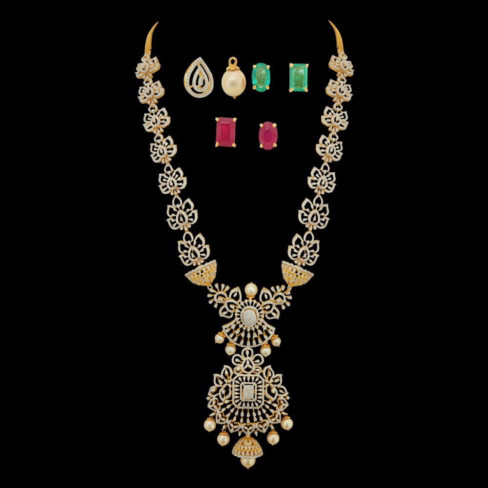 Pearl, Gold and Diamond Necklace