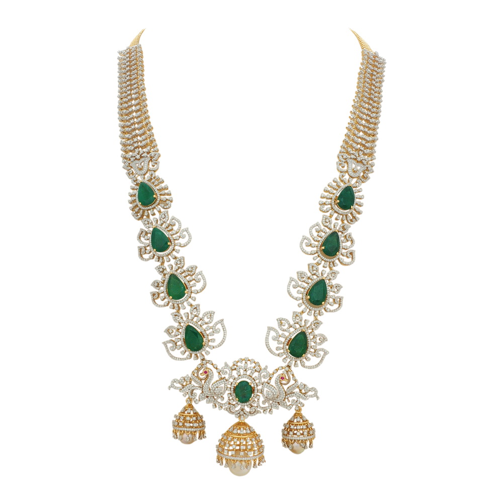 Sparkling Emerald And Ruby Necklace 17282