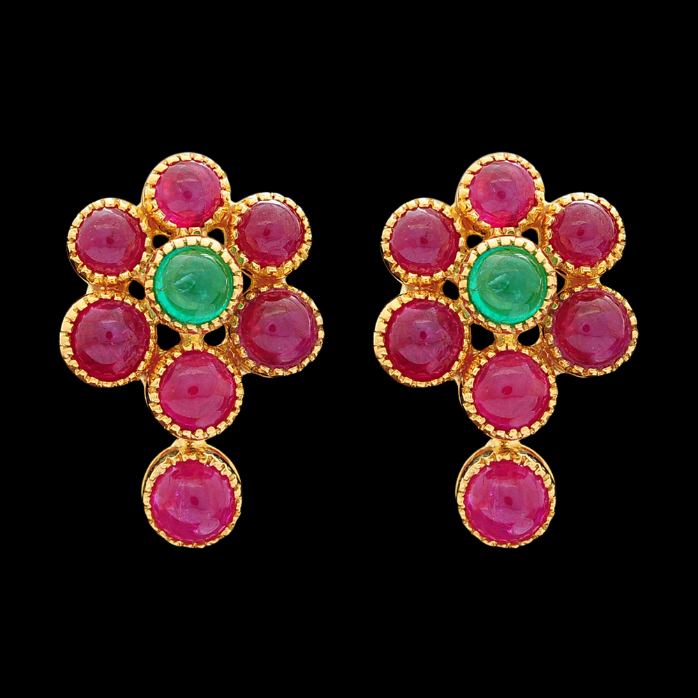 Burma Ruby Necklace Earrings Set