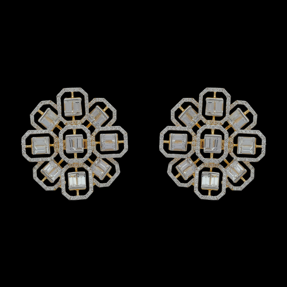 Floral Design Diamond Studs