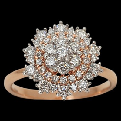 floral diamond ring