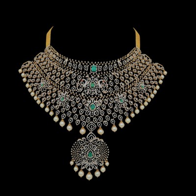 Diamond Emerald Ruby Diamond Necklace in New Jersey