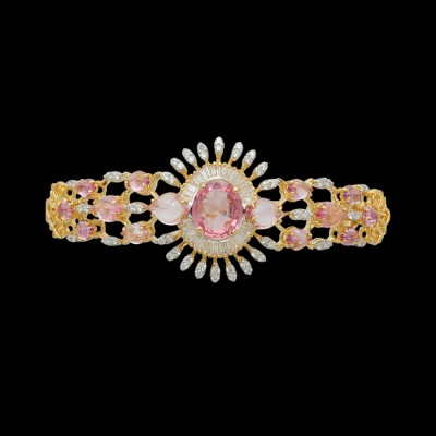 spinel diamond bangle bracelet