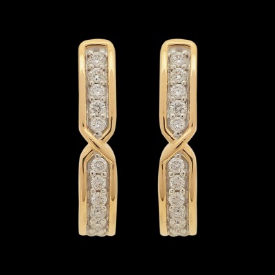 modern design diamond earrings