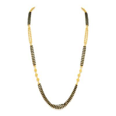 black beads and gold necklace mangalsutra