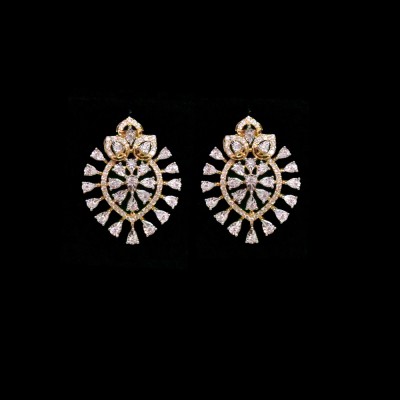 oval shaped diamond earrings.